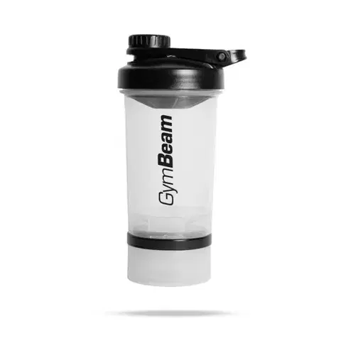 Šejkre GymBeam Viacdielny šejker 2in1 Clear 500ml