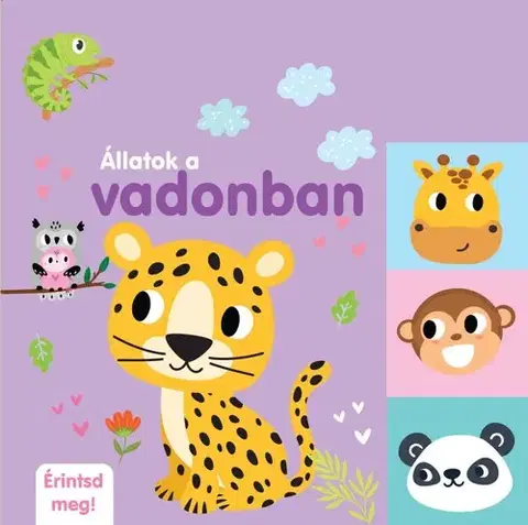 Leporelá, krabičky, puzzle knihy Állatok a vadonban - Érintsd meg!