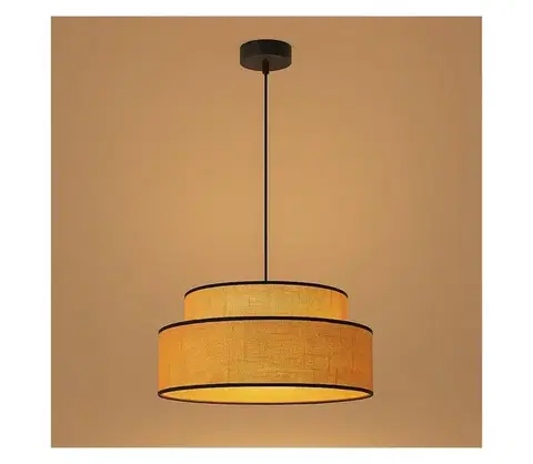 Svietidlá  Luster na lanku BOHO 1xE27/60W/230V pr. 40 cm béžová 0680