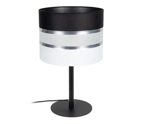 Lampy  Stolná lampa CORAL 1xE27/60W/230V čierna/biela 0417