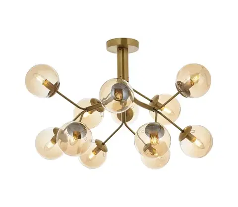 Svietidlá  Prisadený luster VARANA 12xE14/40W/230V bronzový 301AUR1181
