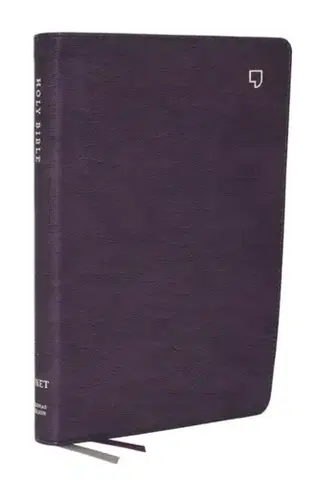 Náboženstvo NET Bible, Large Print Thinline with Cross References, Purple Leathersoft, Comfort Print (Thumb Indexed) - Thomas Nelson