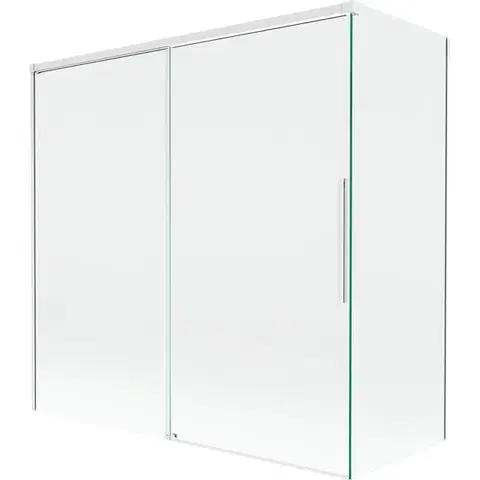 Sprchové dvere MEXEN/S - Rox vaňová zástena 2-krídlová posuvná 160 + 80 x 150, transparent, biela 8C9-160-080-20-00