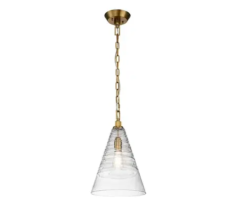 Svietidlá Elstead Quintiesse QN-ELMORE-P-BBS - Závesný luster na reťazi ELMORE 1xE27/60W/230V zlatý QN-ELMORE-P-BBS