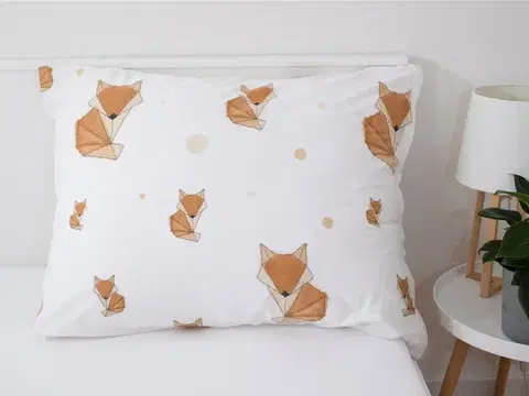 Dekoračné obliečky MKLozkoviny.sk Bavlnená obliečka na vankúš Renforcé 70 × 90 cm – Líšky-  -