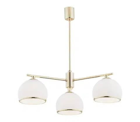 Svietidlá Argon 1488 - Luster na tyči MARBELLA 3xE27/15W/230V mosadz 1488