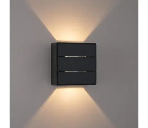 Svietidlá Brilagi - LED vonkajšie nástenné svietidlo DOUBLERAY LINE LED/6W/230V čierne IP54 BRI655