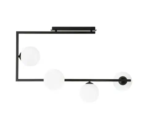 Svietidlá EMIBIG Luster na tyči SOMA 4xE14/10W/230V čierna/biela 1291/4