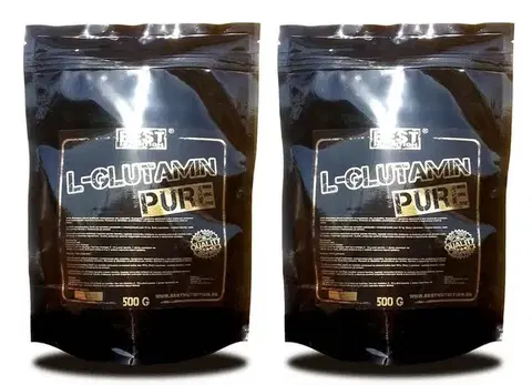 Glutamín 1+1 Zadarmo: L-Glutamin pure od Best Nutrition 250 g + 250 g