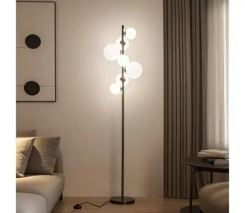 Lampy BRILAGI - LED stojacia lampa MILLA 7xG9/3W/230V čierny chróm/biela 3010-7CW