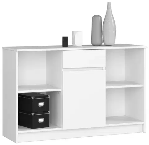 Komody a skrinky Moderná komoda B52-120, biela