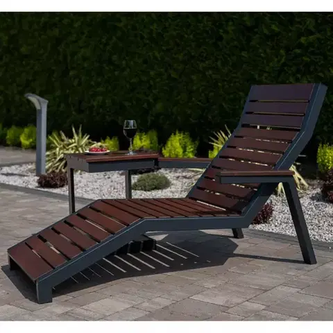 Balkónový nábytok Záhradné ležadlo Loft palisander
