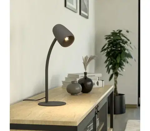 Lampy Eglo 901828 - Stolová lampa CARLO 1xE14/18W/230V čierna 901828
