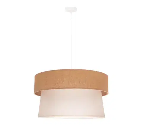 Svietidlá  - Luster na lanku ETNIC 1xE27/40W/230V pr. 45 cm krémová/béžová 81068
