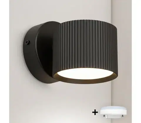 Svietidlá BRILAGI - LED RGB stmievateľné nástenné bodové svietidlo STRIPY 1xGX53/14W/230V Wi-Fi Tuya čierne BG2847+IM1490