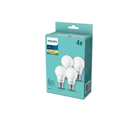 LED osvetlenie SADA 4x LED Žiarovka Philips E27/8W/230V 2700K 8718699774639