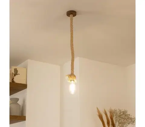 Predlžovacie káble BRILAGI - Luster na lanku KOS 1xE27/60W/230V buk EX-01050