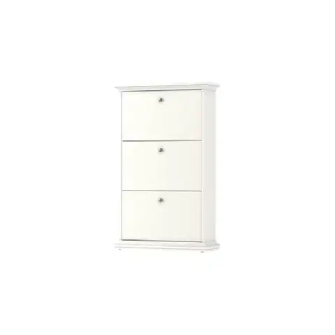 Botníky KONDELA Paris 70309 botník (skrinka na topánky) biela