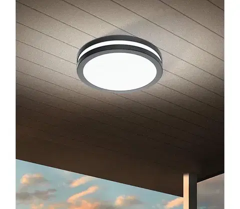 Svietidlá Eglo 33571 - stmievateľné LED kúpeľňové svietidlo LOCANA LED/14W/230V IP44 antracit 33571