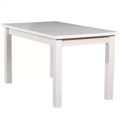 Jedálenské stoly Rozkladací stôl ST28 140/180x80cm biely
