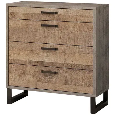 Komody NABBI Bova CH-4DR zásuvková komoda pieskový dub / woodcon