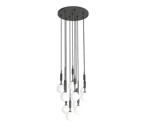 Svietidlá Open Design OR85372 - Závesný luster na lanku ERO 10xG9/8W/230V čierny OR85372