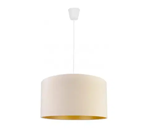 Svietidlá  - Luster na lanku ROLLER 1xE27/40W/230V pr. 40 cm krémová 8978