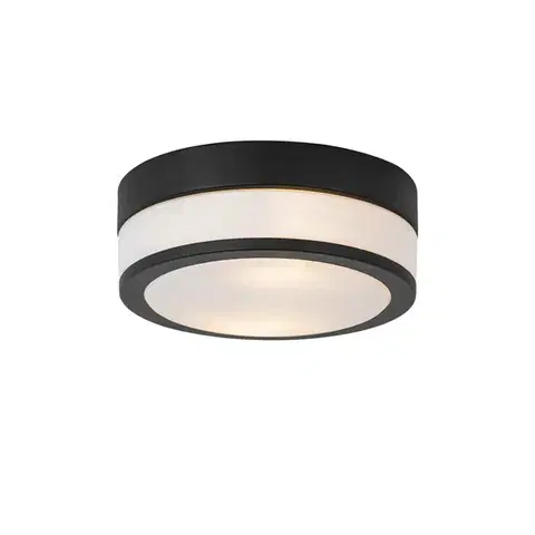 Stropné osvetlenie Moderné vonkajšie stropné svietidlo čierne 23 cm IP44 - Flavi