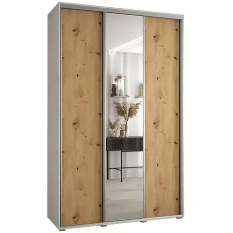 Šatníkové skrine Skriňa 45 Canaris 3 150 biela/artisan/silver