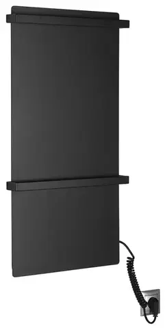 Radiátory do kúpeľne SAPHO - ELMIS elektrický sušiak uterákov 400x800 120 W, hliník, čierny mat EB430