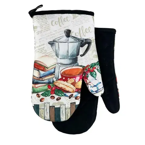 Chňapky MAKRO - Chňapka s magnetom Coffee II 2ks, čierna kávovar