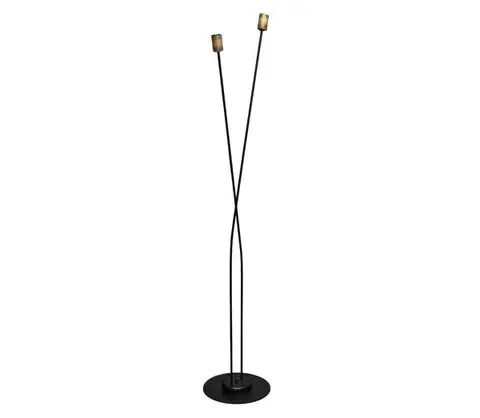 Lampy  Lampová noha HARVARD 2xE27/15W/230V mosadz S-1026/2 BK+AB
