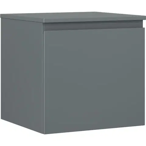 Kúpeľňový nábytok MEXEN/S - Orio kúpeľňová skrinka pod umývadlo 50 cm s doskou, 1 šuplík, grafit mat 91A10-05047-1-BFC66