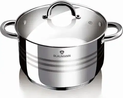 Hrnce BLAUMANN - Hrniec nerezový so sklenenou pokrievkou 3,8L,  20cm GOURMET