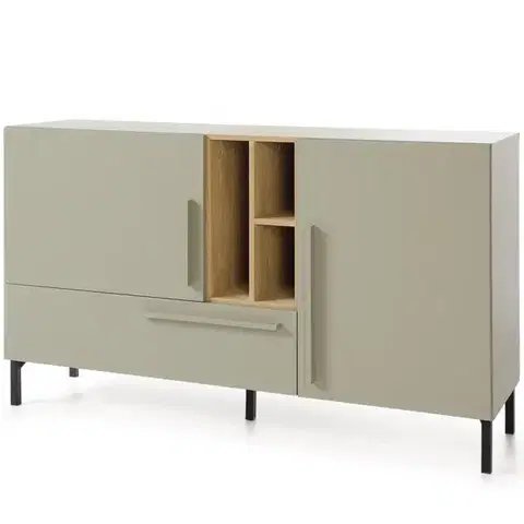 Komody do spálne Komoda Sergio SE6 3D Eukalyptus/Dub Baltic