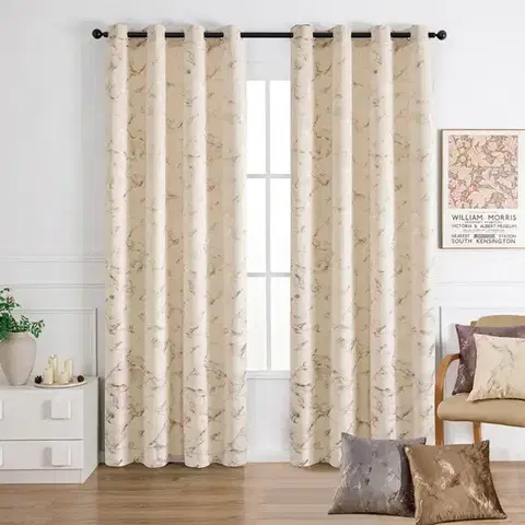 Závesy do spálne Záves na krúžkoch GOLDY VET479/1/210GSM 140x250 cm  krémový