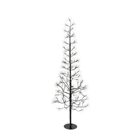 Svetelné reťaze do exteriéru Vianočná stojaca lampa Čierny strom 150 cm vrátane LED s časovačom IP44 - Caspar
