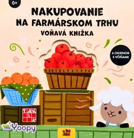 Leporelá, krabičky, puzzle knihy Nakupovanie na farmárskom trhu - voňavá knižka