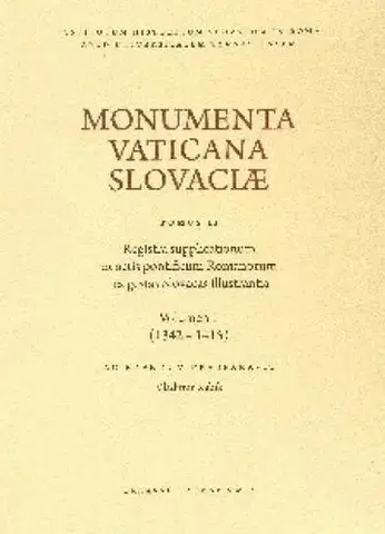 Slovenské a české dejiny Monumenta Vaticana Slovaciae - Vladimír Rábik