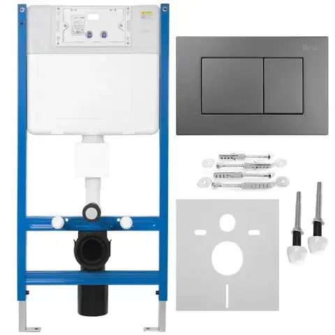Záchody REA - Podomietkový WC systém K011A-Q + tlačidlá J Titan KPL-E0638