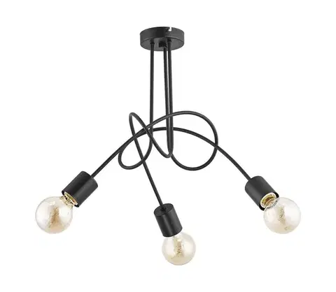 Svietidlá  Prisadený luster TANGO 3xE27/15W/230V čierna 23173