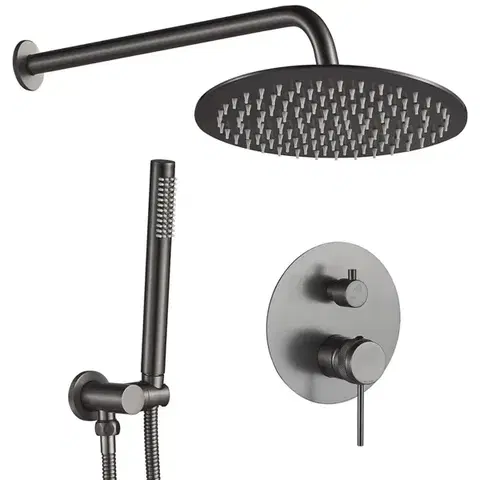 Sprchy a sprchové panely REA - Podomietková sprchová sada Lungo Grip Gun Grey + BOX REA-P8958