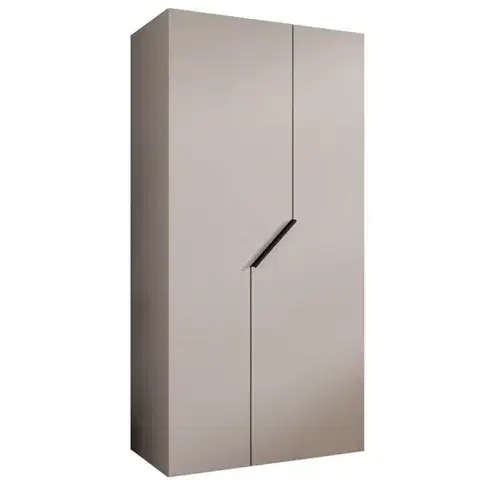 Šatníkové skrine Skriňa Andrew 1-100 kašmír/čierna