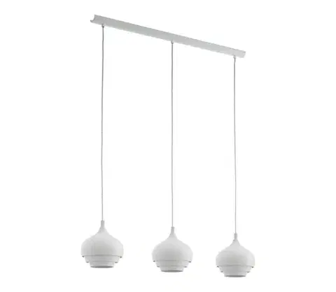 Svietidlá Eglo 97213 - Závesný luster CAMBORNE 3xE27/60W/230V biela 97213