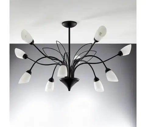 Svietidlá Jupiter 2056 - Luster na tyči GLORIOSA 10xG9/14W/230V čierna 2056