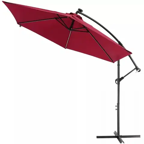Slnečníky Závesný slnečník s LED svetlom Ø 330 cm Dekorhome