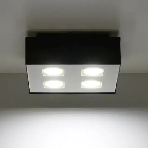 Vnútorné osvetlenie Stropná Lampa Atlanta 4 BLACK A-073