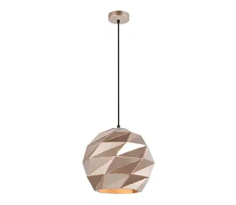 Svietidlá  PND-2424-1L-GD -Luster na lanku PALERMO 1xE27/40W/230V pr. 32 cm rose gold PND-2424-1L-GD
