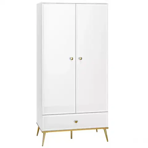 Šatníkové skrine Skriňa Goldin 01 biela