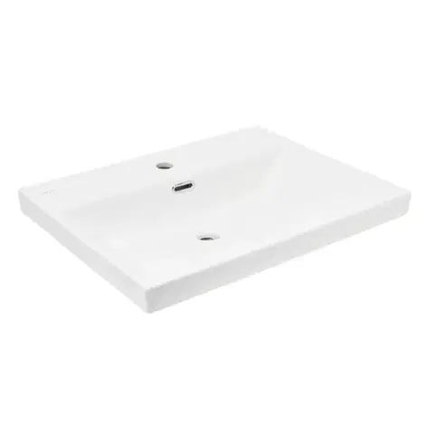 Umývadlá Nábytkové umývadlo SAT B-Way 61x46,5 cm biela matná otvor pre batériu uprostred SATBW6046MW SATBW6046MW